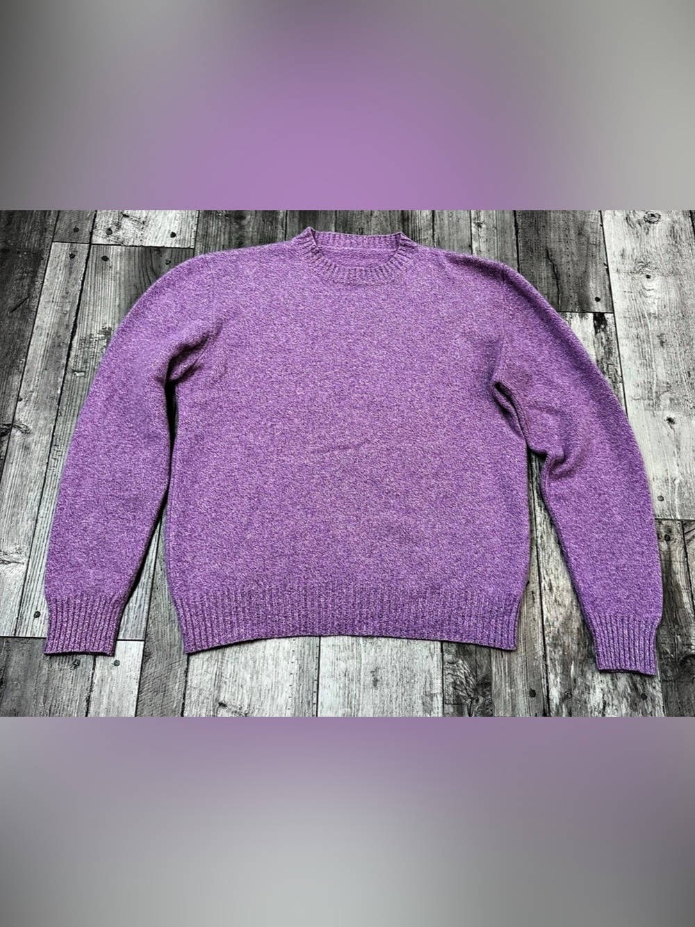 Cashmere Knit Crewneck Pullover Sweater XL Made in Italy Unbranded Purple Mauve